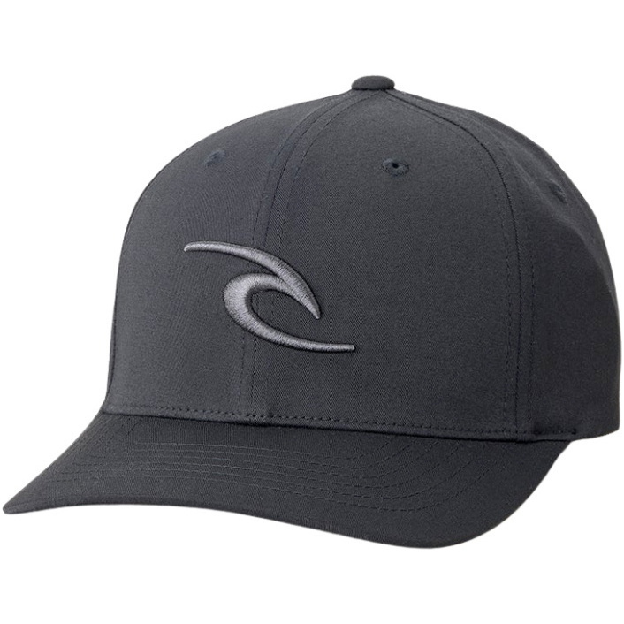 2026 Rip Curl Mens Tepan 2.0 Flexfit Cap 1I6MHE - Black